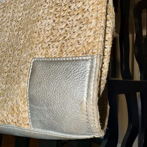 Tory Burch Metallic Ella Tote Bag - Picture 4 of 10